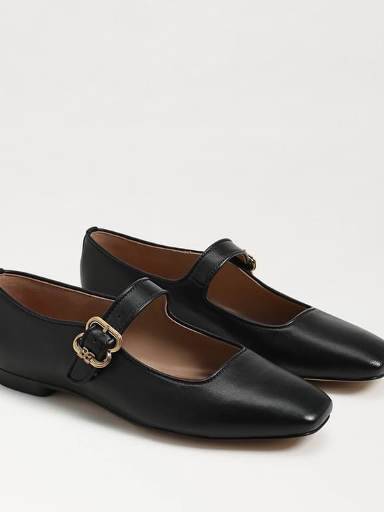 Sam Edelman Shoes - Sam Edelman Michaela Black Leather Buckle Mary Jane Flats